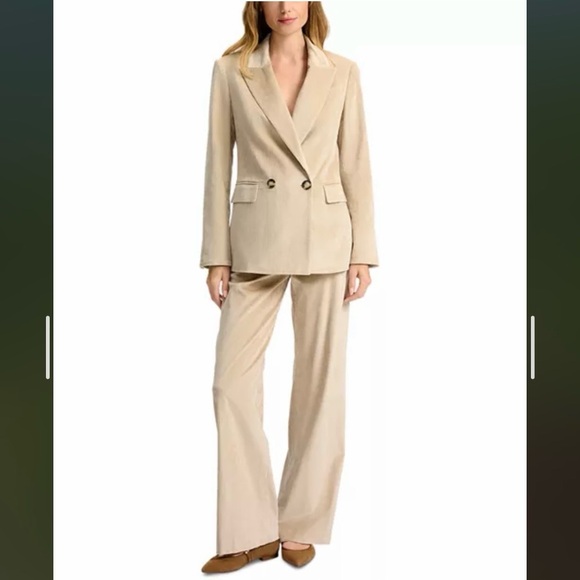 Veronica Beard Grigore Pants Heathered Sand Size 8 - Picture 5 of 11